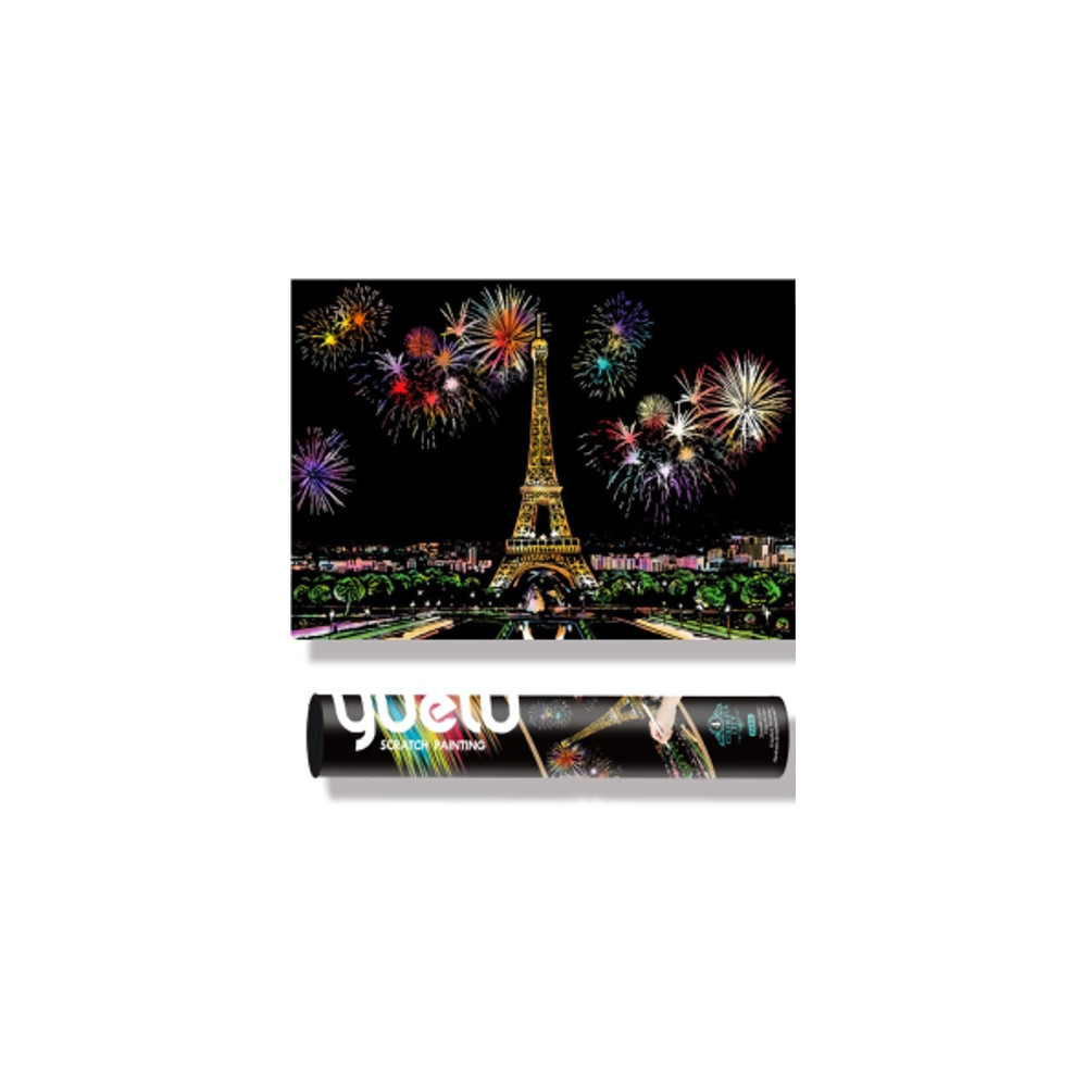Škrabací obrázek v tubě 75x52 cm - Eiffelova věž