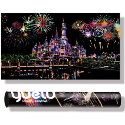 Škrabací obrázek v tubě 75x52 cm - Disneyland ~ 1
