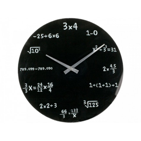 Matematické hodiny - skleněné