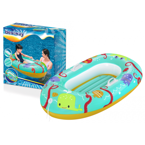 Bestway 34009 Nafukovací dětský člun Mořský svět Zvířátka 119x79cm ~ 2