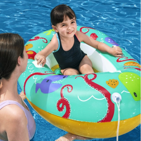 Bestway 34009 Nafukovací dětský člun Mořský svět Zvířátka 119x79cm ~ 1