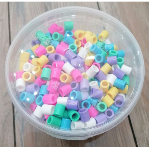 Playbox Zažehlovací korálky XL 900 ks v kbelíku - pastelové