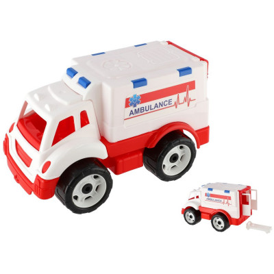 Auto ambulance plast na volný chod 20x19x32cm