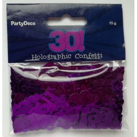 Narozeninové konfety - 30 - fialové