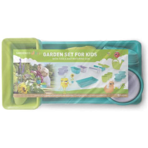 Zahradní set pro děti s nářadím a konvičkou 40x20x11cm