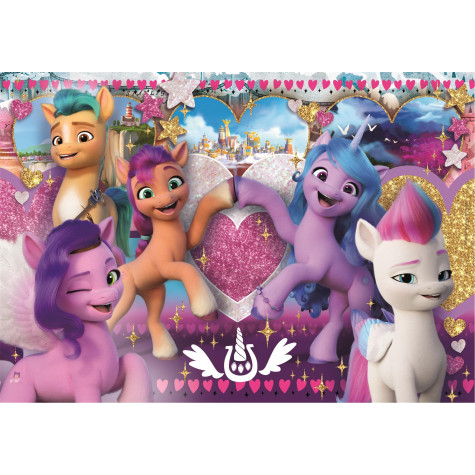 CLEMENTONI Puzzle My Little Pony: Láskyplní poníci MAXI 104 dílků ~ 2