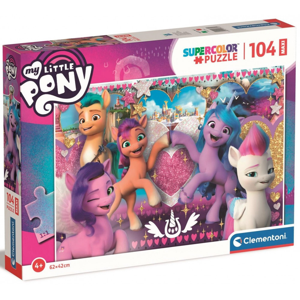 CLEMENTONI Puzzle My Little Pony: Láskyplní poníci MAXI 104 dílků