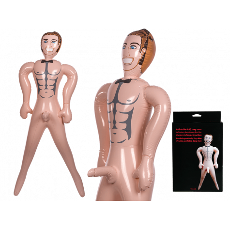 PONIČENÝ OBAL Nafukovací panna - Sexy muž 155 cm ~ 4