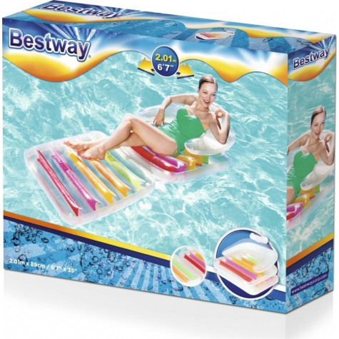 Bestway 43023 Křeslo nafukovací barevné Deluxe 201x89cm ~ 5