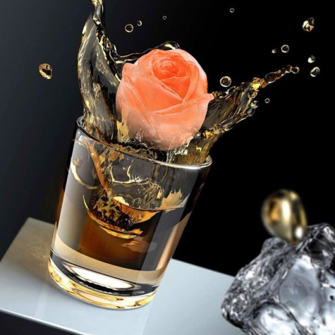 Silikonová forma na led - růže