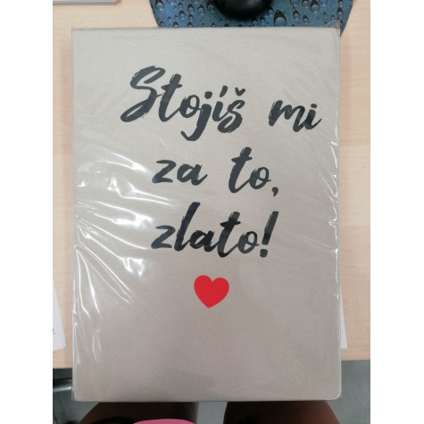 Noční košile - Stojíš mi za to - šedá ~ 2