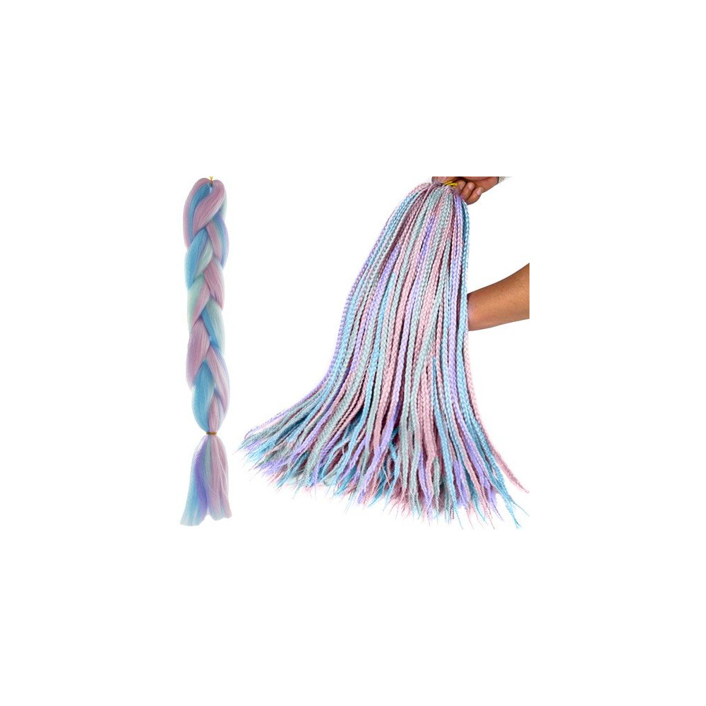 Soulima 21366 Syntetické vlasy příčesek - Mix růžovomodrý