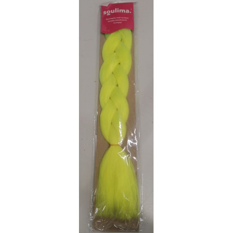 Soulima 10348 Syntetické vlasy příčesek - neonový žlutozelený