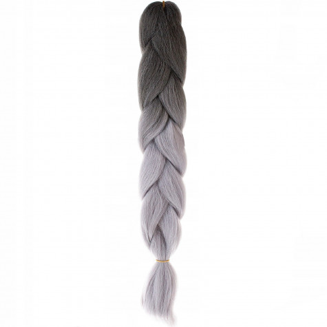 Soulima 10345 Syntetické vlasy příčesek - Ombré šedý
