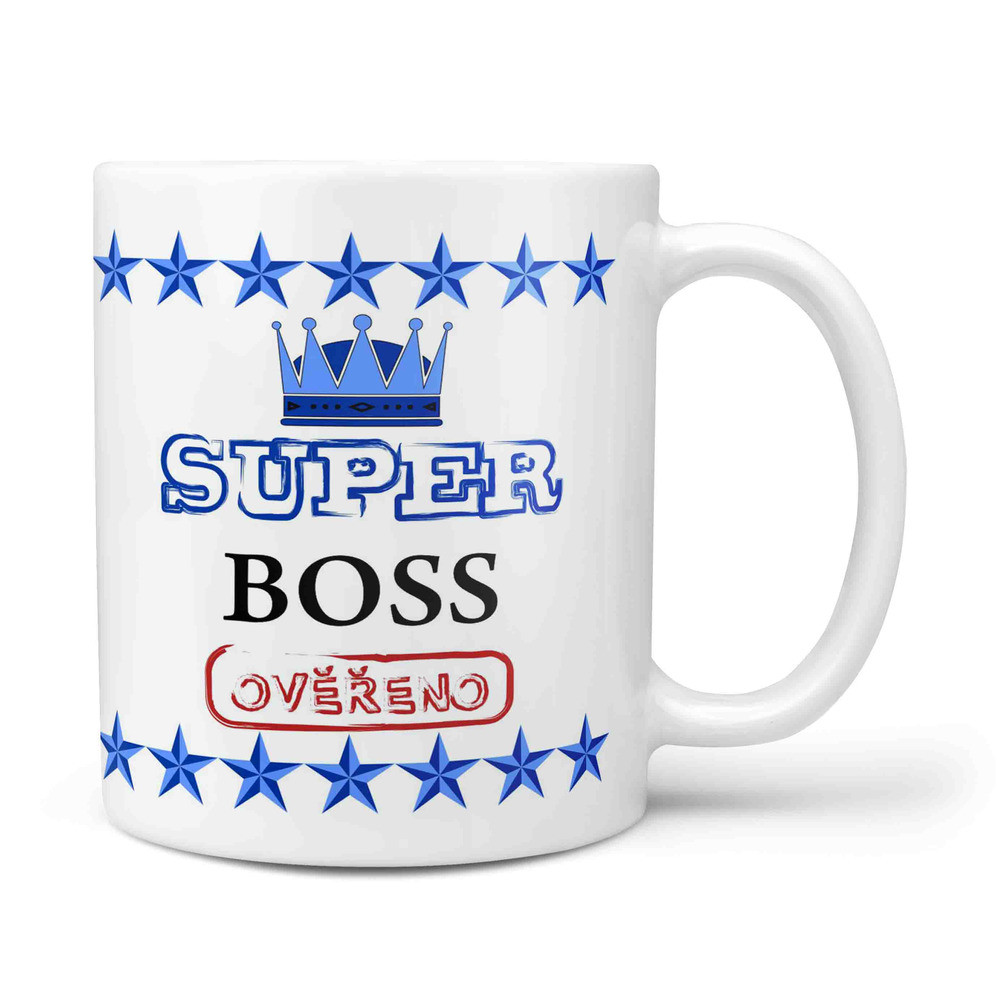 Hrnek 330 ml - Super boss ověřeno