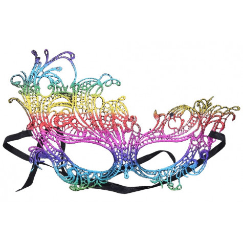 Wiky Karnevalová maska škraboška - barevná