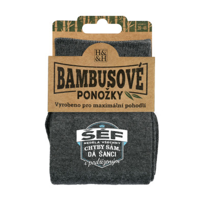 Albi Bambusové ponožky - Šéf - vel. 39-46