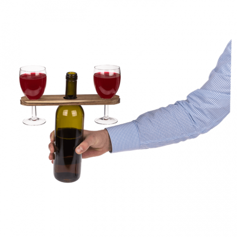 Držák skleniček na láhev vína 25 cm