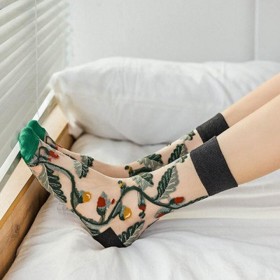 Květinové ponožky - Japonský dub - vel. uni