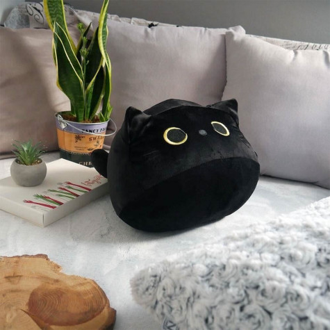 Polštář černá kočka 30 cm ~ 3