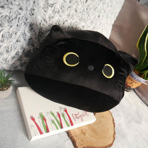 Polštář černá kočka 30 cm ~ 4