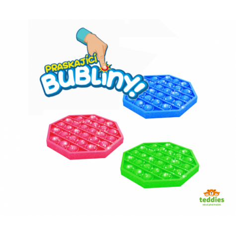 Bubble pops - Praskající bubliny s glitry - modrá