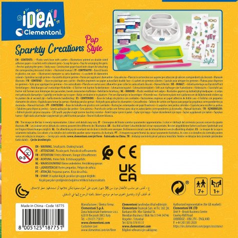 CLEMENTONI IDEA Sparkly Creations Diamantové malování: Popový styl ~ 6