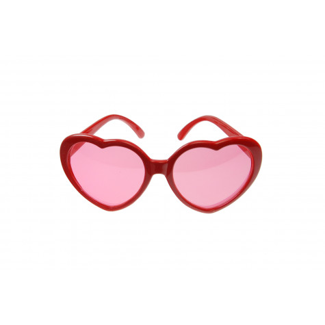 Brýle ve tvaru srdce - červené