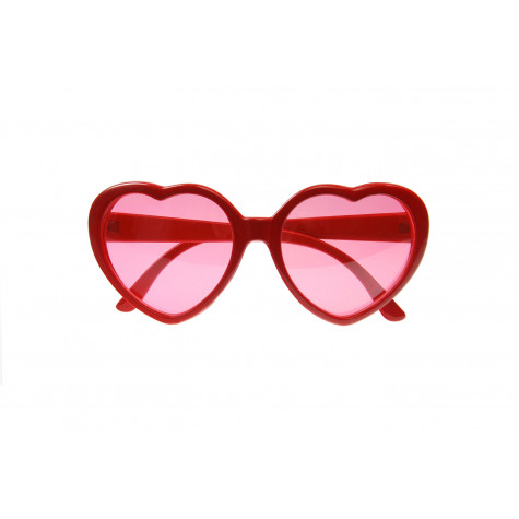 Brýle ve tvaru srdce - červené