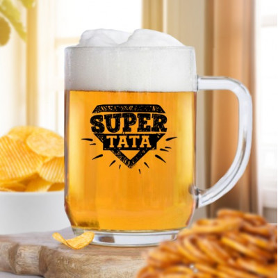 Ahome Půllitr na pivo 500 ml - Super táta