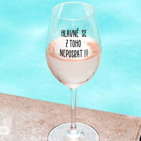 Ahome Sklenice na víno 450 ml - Hlavně se z toho neposrat ~ 2