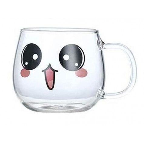 Skleněný hrnek emoji - překvapený ~ 1