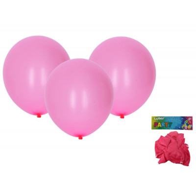 Wiky Balónek nafukovací 30 cm - 10ks - růžový
