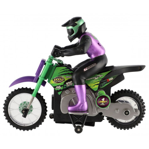 Motorka RC plast 22cm 2,4GHz na dálkové ovládání na baterie ~ 3
