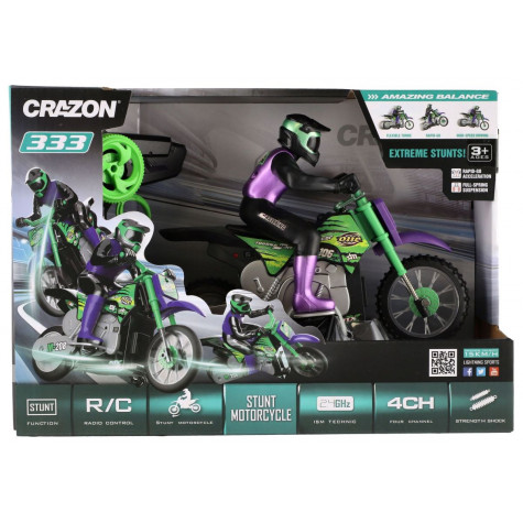 Motorka RC plast 22cm 2,4GHz na dálkové ovládání na baterie ~ 6