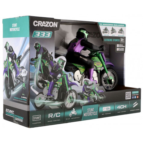 Motorka RC plast 22cm 2,4GHz na dálkové ovládání na baterie ~ 7
