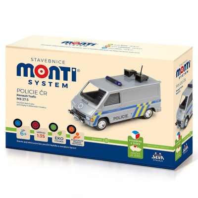 Stavebnice Monti System 27,5 Policie ČR Renault Trafic 1:35