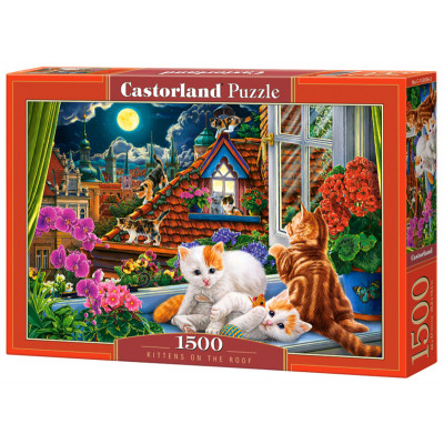 Castorland Puzzle Kočky na střeše 1500 dílků