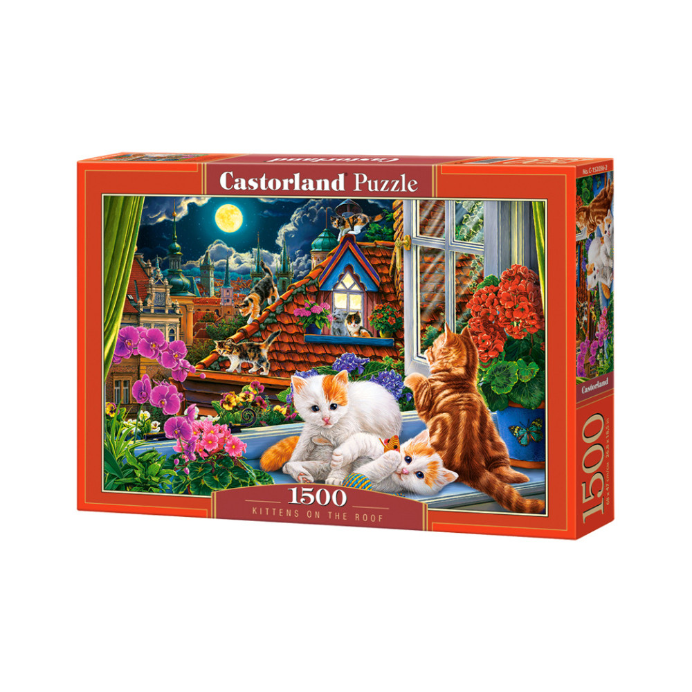 Castorland Puzzle Kočky na střeše 1500 dílků