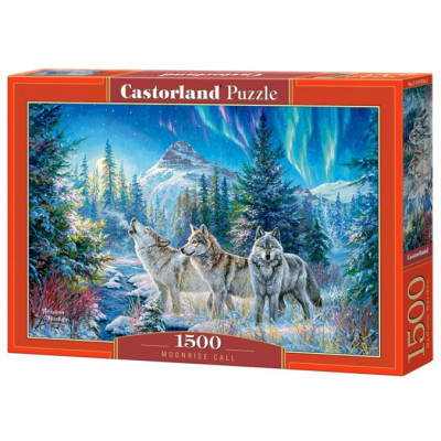 Castorland Puzzle Vlčí vytí při východu měsíce 1500 dílků