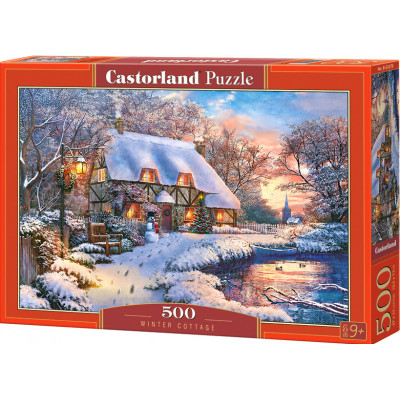 Castorland Puzzle Chatička v zimě 500 dílků
