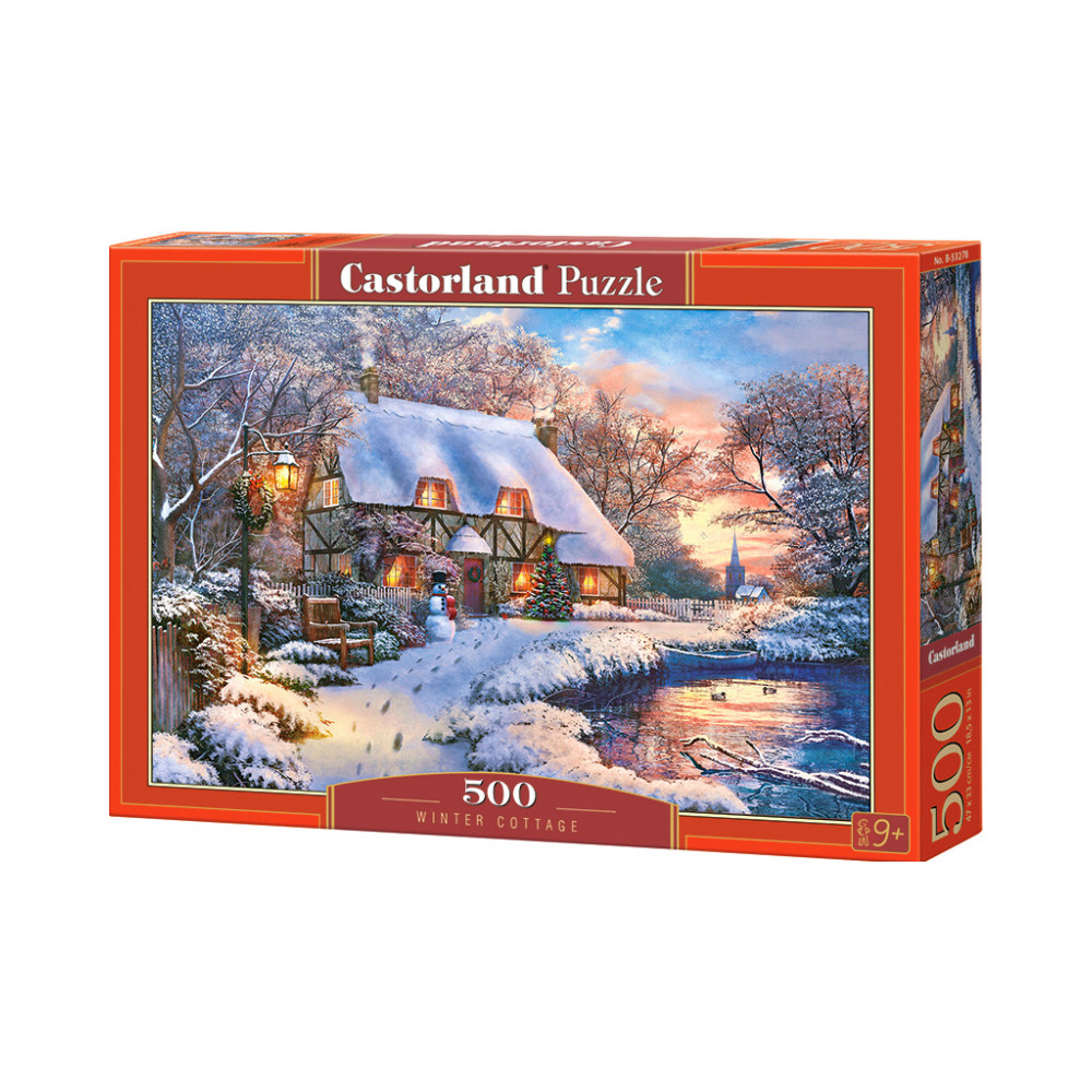 Castorland Puzzle Chatička v zimě 500 dílků