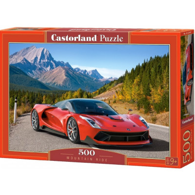 Castorland Puzzle Červené auto v horách 500 dílků
