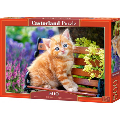 Castorland Puzzle Kotě na lavičce 500 dílků