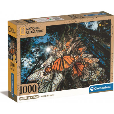 CLEMENTONI Puzzle National Geographic: Miliony motýlů monarchů 1000 dílků