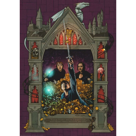 RAVENSBURGER Puzzle Harry Potter 7: Trezor v Gringottovic bance 1000 dílků