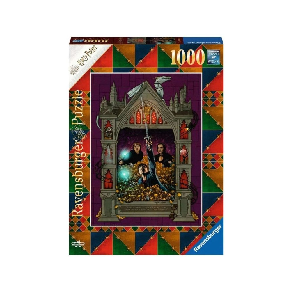 RAVENSBURGER Puzzle Harry Potter 7: Trezor v Gringottovic bance 1000 dílků