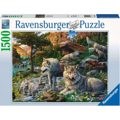 RAVENSBURGER Puzzle Vlci na jaře 1500 dílků