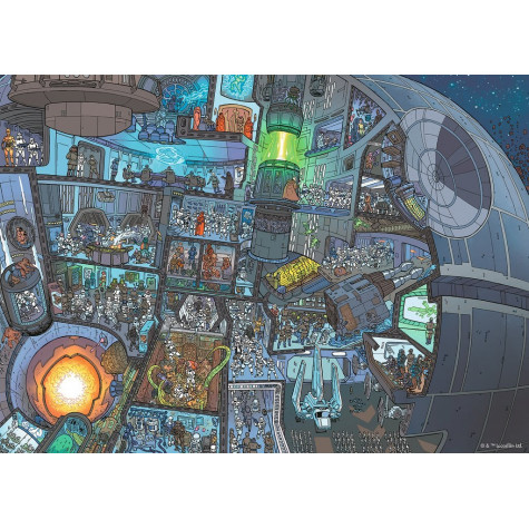 RAVENSBURGER Puzzle Star Wars: Kde je Žvejkal? 1000 dílků ~ 2