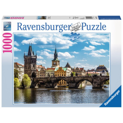 RAVENSBURGER Puzzle Pohled na Karlův most, Praha 1000 dílků